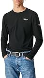 Cuello redondo Pepe Jeans Original Basic 2 Long N Camiseta Hombre, Negro (Black), M