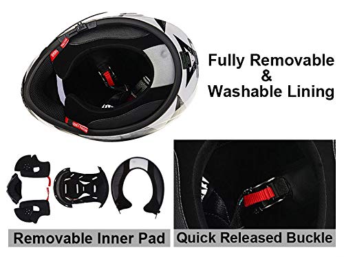 helmet in lazada Unisex White Cruiser Style Motorcycle Half Helmet with Sun Visor