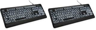 KOPJIPPOM Large Print Backlit Keyboard