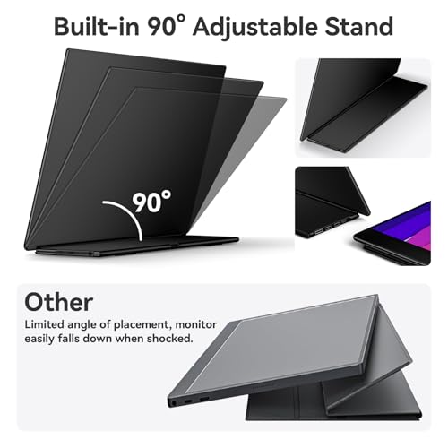 Image of EHOMEWEI Q1g Pro 260Hz QLED 2.5K Portable Gaming Monitor, 15.6 inch 400Nit Brightness 16:9 Display 2560 * 1440 100% DCI-P3 for Working /Gaming /Travel Phone /Switch /Windows MacOS
