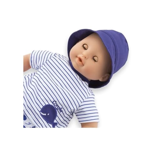 Muñeca Corolle Bebe Bath Marin de 12 pulgadas con juguete de ballena miniatura 4
