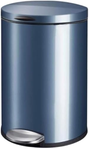 Miniatura 1 de DHAEY Botes de basura de cocina de acero inoxidable cepillado, capacidad de 2.3 galones, tipo pedal para interiores con tapa, cestas de basura para