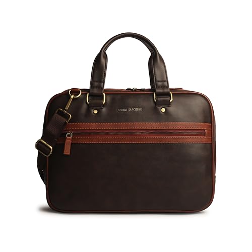 Gauge Machine 16" Brown Laptop Bag for Women and Men with Detachable Strap_Zipper (GMLPB0523016BRO) (B0CL721KTM) Amazon Price History, Amazon Price Tracker