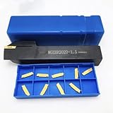 Springwillfly 1,5 Drehwerkzeughalter-Set mit MGMN150-G NC3020 Hartmetall-Einsätzen, Drehmaschine, Nuten, Schneidklinge, Stahlverarbeitung