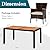 Shintenchi 7 Piece Patio Dining Set, Wicker Patio Conversation Set with Wooden Table Top, Outdoor Table and Chairs with Soft Cushions for Backyard, Deck and Garden, Brown Rattan