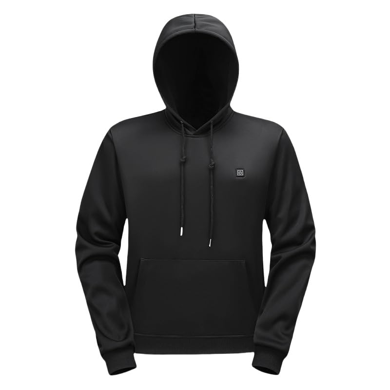 Heated Hoodie Unisex Heated Pullover Sweatshirt Thick Warm Hooded Long Sleeve Casual Tops Heating Coat with USB3