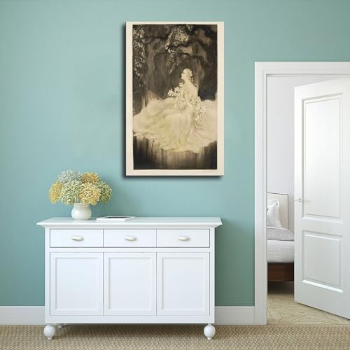 Impression Louis Icart Lillies l'esprit romantique des illustrations mode