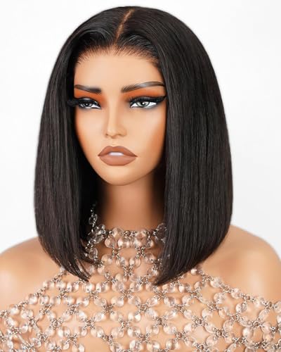 Arabella 6x5 Bob Wig Human Hair 12A Straight Glueless