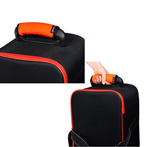 Image of Cosmos 3 PCS Comfort Neoprene Handle Wraps /Grip /Identifier for Travel Bag Luggage Suitcase (Fluorescent orange)