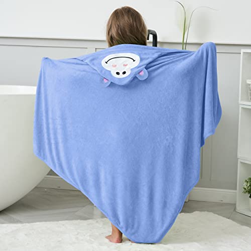 Image of HIPHOP PANDA Ultra Soft Hooded Baby Towel - 2-Layer Thick 500GSM Absorbent | Rayon Made from Bamboo, Hooded Bath Towel for Newborn, Infant, Toddler, Baby Registry - Gorilla, 30x30 In