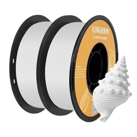 Kingroon High Speed PLA 3D Printer Filament 1.75mm, 3D Printer Rapid Filament for 30-600mm/s Hyper Printing Filament, Dimensional Accuracy +/- 0.03 mm, 2 kg Plastic Spool (4.4lbs（White）