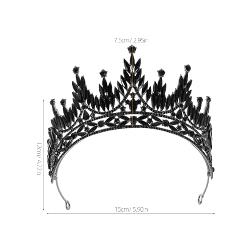 Couronne noire en strass Zerodeko évite les coiffures ternes - 2