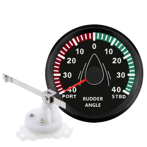 ELING Guaranteed Rudder Angle Gauge Indicator 0-190ohm with Mating Sensor with Backlight 85mm 12V/24V