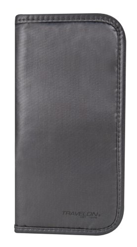 Travelon Luggage Safe Id Checkbook Wallet, Off Black, Small