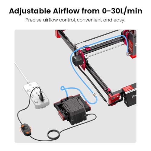 Image of AlgoLaser Air Assist for Laser Engraver - Air Assist Pump Kit with Adjustable 30L /Min Airflow, Remove Smoke & Dust, Protect Laser Lens, Reduce Surface Temperature, Low Noise for Laser Engraving