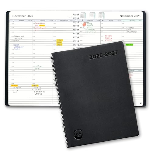 Academic Diary 2026-2027 by Smart Panda - A5 Diary, Week to View - Softcover, 30 Minute Intervals Teacher Planner, Mid Year Work and Appointment Diary, July 2026 to August 2027
