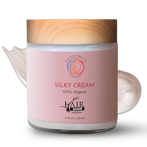 Hadirose Egyptian Cyperus Rotundus Organic Hair Removal Maintenance Cream | Organic Red Saad Oil Concentrate | Post-Wax Care | Rose, Jasmine & Lavender Scented | Made in the USA.