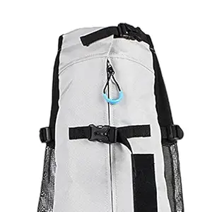 Aswadh Dog Carrier Breathable Corgi Carrying Bag Hiking Travel Pet Backpacks Grey