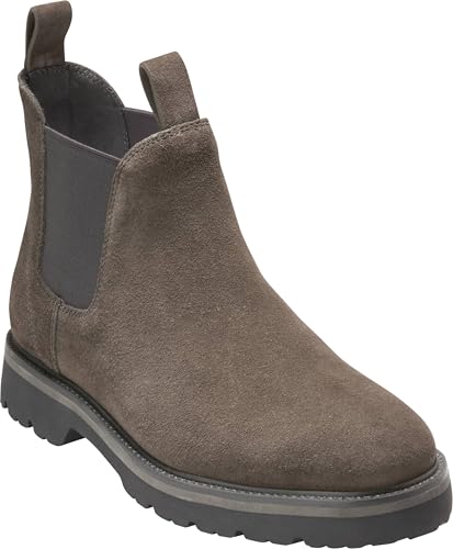 Cole Haan Cole Haan Men's American Classics Chelsea Boots, Raven Suede Water Proof/Raven/Raven, 11-M US