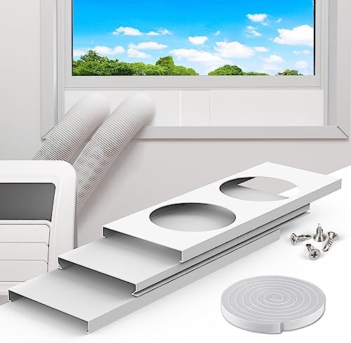 Amazon.com: gulrear Dual Hose Portable Air Conditioner Window kit ...