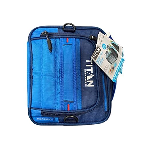 Titan Deep Freeze Expandable Lunch Box with 2 Ice Walls, Blue,Gray, Black, 14x14x14