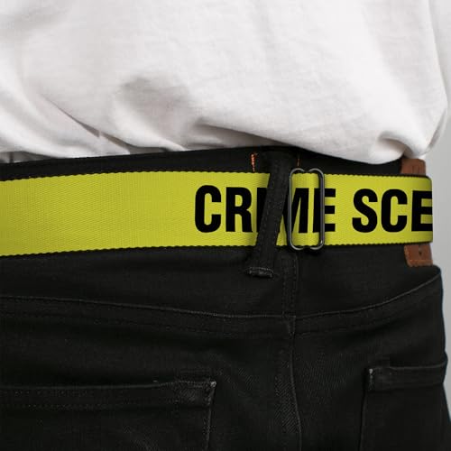 Buckle-Down Men's Seatbelt Belt Police W, L, Multicolor, 1.5" Wide, 32-52" Long4