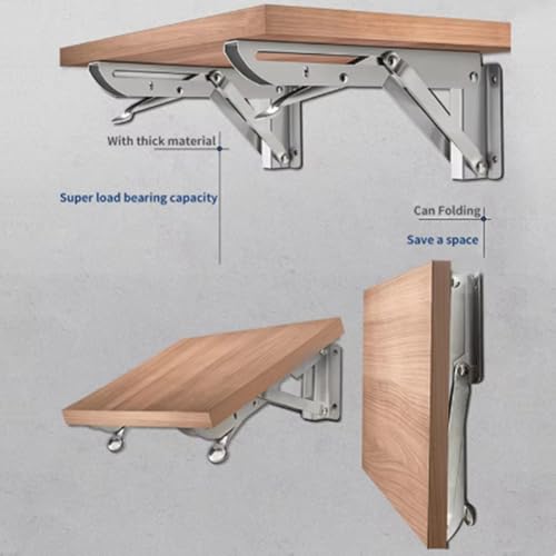 Support réglable pour mural en acier inoxydable brossé haute résistance 16'' - 7