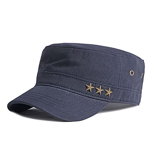 Adantico Gorras De Hombre Mujer Plana Gorras De Béisbol Algodón Sombrero Gorras De Militar Plana Negro Azul Adantico Gorras De Hombre Mujer Plana Gorras De Béisbol Algodón Sombrero Gorras De Militar Plana Negro Azul