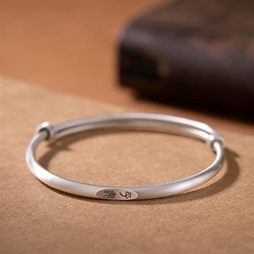 Bijoux Push Pull en argent pur s999 au style rétro unique pour femmes