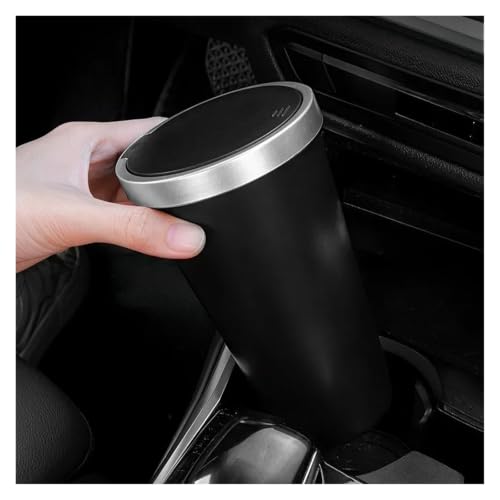 Basurero para coche compacto automóvil con tapa negra de presión 4