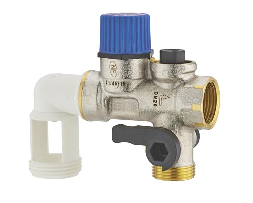 Groupe de sécurité coudé norme NF 20x27 (3/4) siège inox anti corrosion chauffe eau/cumulus NOYON & THIEBAULT