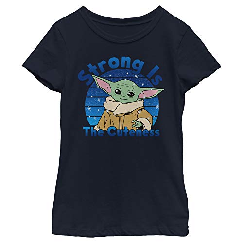 STAR WARS Girl's The Mandalorian The Child Strong is The Cuteness T-Shirt