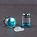 DOEARKO 12 PCS Glass Ear Gauges Stretching Kit Plugs Comfy Stretching Fashion Body Piercing gauge stretching kit 14G-2G (Turquoise, 0g 2PCS)