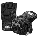 MMA-Handschuhe für Männer und Frauen, 12 mm Dickes PU-Leder, Grappling-Handschuhe, Muay Thai, Kickboxen, Sparring, Boxsack, Boxtraining, Käfigkampf, Kampfsport (Camo, S)