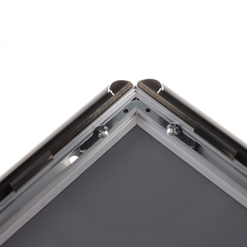 Europel Economy Klapprahmen, A3, Farbe Schwarz, Profil 25 x 11 mm, für Poster 29,7 x 42 cm, eloxiertes Aluminium, Antireflexfolie, Anzeige von Werbung, Hotel, Büro, Restaurant, Speisekarten