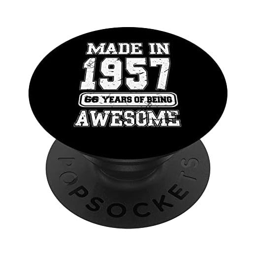 Vintage 1957 66 años de edad, regalos de cumpleaños 66 para mujeres y hombres PopSockets PopGrip Intercambiable