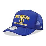 BH Fashion Company McNeese State University Cowboys MSU Trucker Mesh Snapback Seal Hat Royal Blue