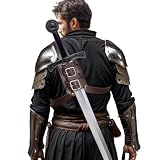 YAIZLBCA Medieval Sword Sheath Faux Leather Back Frog, Adjustable Sword Holster for Middle Ages Pirate Viking Costume Renaissance Accessories