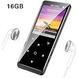 MP3 Player, 16GB Mibao MP3 Player with Bluetooth 4.1, HiFi Lossless Sound, Support FM Radio/Recordings/E-Book/Picture, Support Expandable up to 64G, Headphones Included …