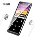 MP3 Player, 16GB Mibao MP3 Player with Bluetooth 4.1, HiFi Lossless Sound, Support FM Radio/Recordings/E-Book/Picture, Support Expandable up to 64G, Headphones Included …