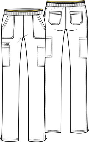 Dickies Retro Women Scrubs Pant Mid Rise Tapered Leg Pull-On Cargo Dk035P, M Petite, Navy #TOP7