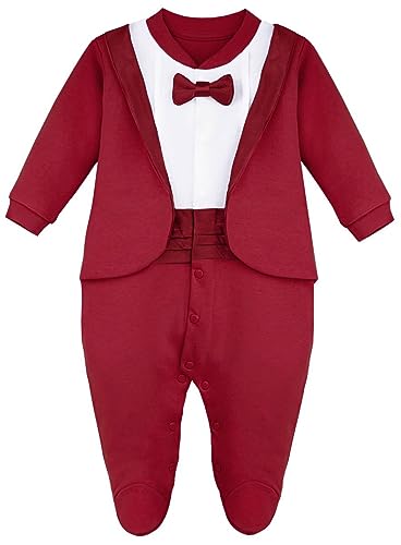 Lilax Baby Boy Tuxedo Footie with Bow Tie