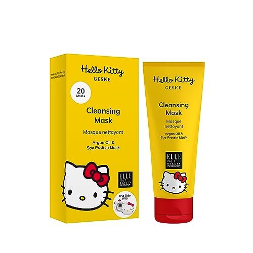 GESKE x Hello Kitty | Mascarilla limpiadora | Aplicar con GESKE Sonic Warm and Cool Mask | Mascarilla de cuidado purificante | Mascarillas unisex | Fórmula vegana sin experimentación animal