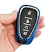 Blue TPU Smart Key Fob Case Holder Jacket Protector for 2016 2017 2018 2019 2020 2021 2022 2023 2024 Chevy Malibu Camaro Cruze Traverse Spark Sonic Blazer