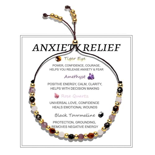 FIGCY Chakra Bracelet Women, Healing Stones Jewelry Made of 