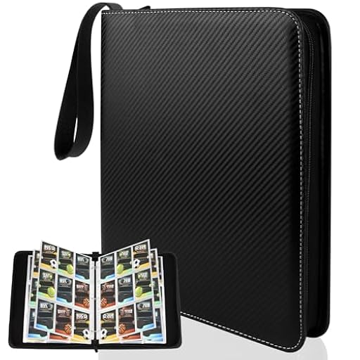 TNOMSNO Álbum de para Cartas, 50 Páginas 900 Cartas Álbum de Cartas Coleccionables, Transparente e Impermeable Carpeta de Tarjetas, Álbum de Recortes para Tarjetas | Ya disponible en tu tienda friki favorita! En mundofriki.es!