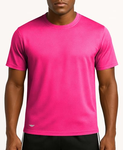 AMERICAN HEAVEN Men's Short Sleeve Work Out Crew Neck T-Shirts | Dry Fit Active Athletic Gym Tee Tops | Multi Packs Colors2