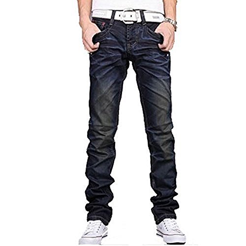 New Men's Designer Jeans Casual Dark Blue Denim Mens Pant Trousers Jeans