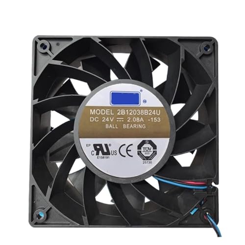 Ventilateur de refroidissement DC 24V 2.08A 120mm 2B12038B24U pour boîtier PC