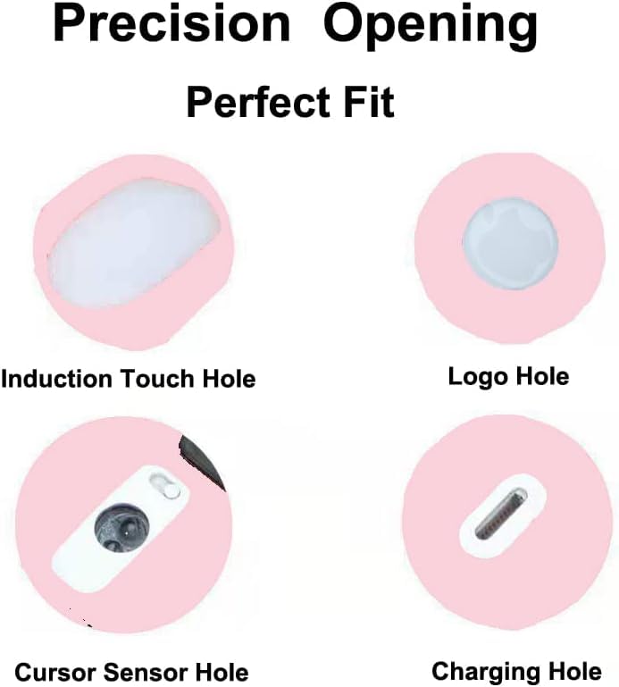 Image of RAYA Silicone Case Cover for Apple Magic Mouse 1 /2, Shockproof & Scratchproof, Light Pink